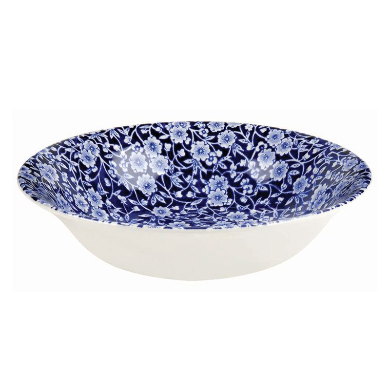 Burleigh Blue Calico Pudding / Soup Bowl 20.5cm image number 0